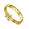 14K Yellow Gold-Plated Starry Sky Bangle Bracelet with Cubic Zirconia, featuring a celestial design that sparkles with elegance and sophistication. - 2 of 2