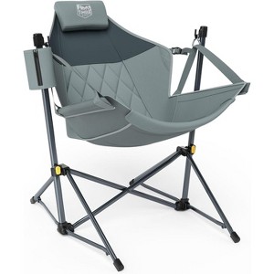 TIMBER RIDGE Hammock Camping Chair, Outdoor, Adjustable Backrest, Heavy Duty Swing Folding Design, Steel Stand, 300 lbs Capacity - 1 of 4