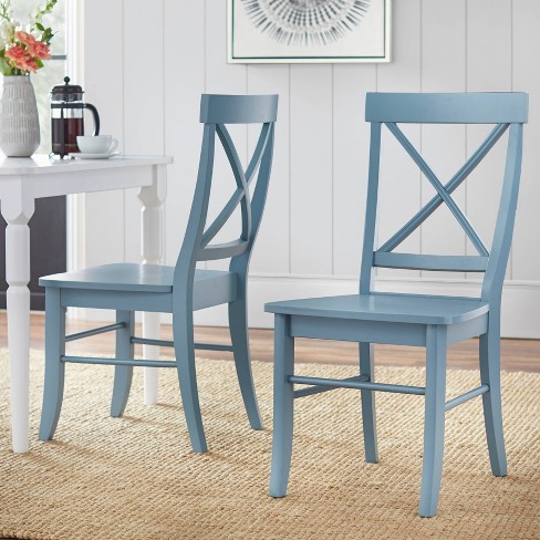 Grey and blue online dining chairs