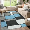 Machine Washable Area Rug Modern Geometric Low Pile Non Slip Non Shedding Indoor Carpet for Living Room Bedroom Office - 3 of 4