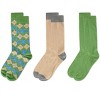 Memoi Zag Twist Cotton Blend Crew Sock 3 Pack - 3 of 4