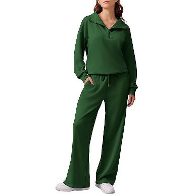 PINSPARK 2 Piece Sets for Women 2025 Fall Outfits Sweatsuit