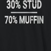 Rerun Island Men's 30 Stud 70 Muffin Long Sleeve Graphic Cotton Sweatshirt Hoodie - Black M - 2 of 3