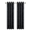 Kate Aurora 2 Piece Contemporary Chic Metallic Abstract Circles Light Filtering Grommet Top Curtains - 3 of 4