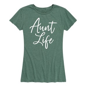 Women's - Instant Message - Aunt Life Script Short Sleeve Graphic T-Shirt - 1 of 4