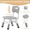 Kids Chair Set of 2 with Height Adjustable Chair, Plastic Toddler Chairs for Children Boys Girls - 3 of 4
