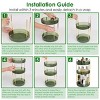 3 Tier Rotating Makeup Organizer 360° Spinning Perfume Cosmetic Storage Tray 55LBS Load Countertop Shelves for Lotion Lipstick - 4 of 4