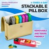MEDca Weekly Travel Pill Organizer: Prescription and Medication Wallet Box Reminder, Dispenser, Vitamin Caddy Organizer, for 4 Times A Day - 3 of 4