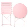 3 Pieces Patio Bistro Balcony Metail Chair Table Set - 4 of 4