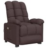 vidaXL Massage Chair Dark Brown Fabric - 2 of 4