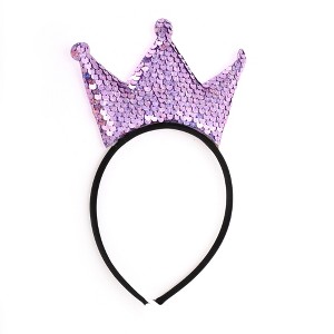 Unique Bargains Crown Sequins Headband for Halloween 1 Pc - 1 of 4