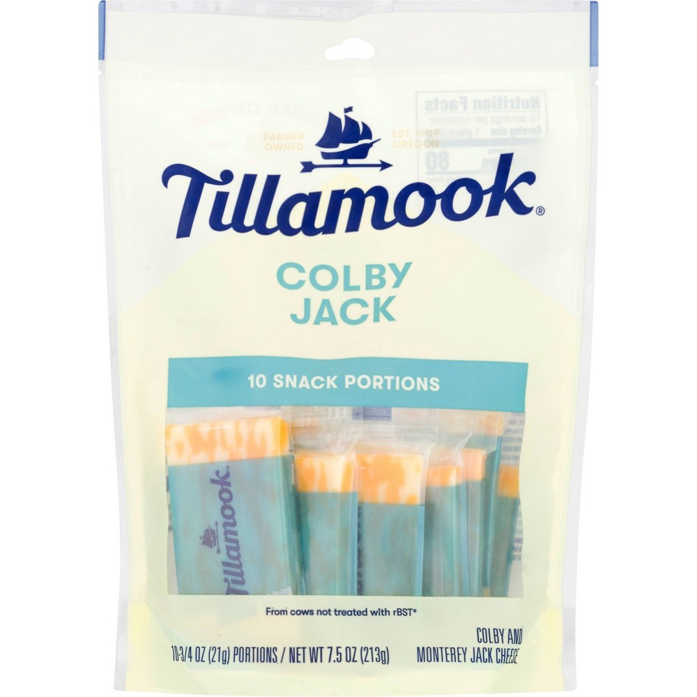 COLBY & MONTEREY JACK CHEESE SNACK PORTIONS, COLBY JACK