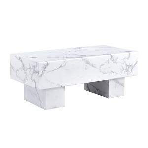 NicBex Modern 43.3" Rectangle Wood Coffee Table with Thick Tabletop for Living Room and Office - 1 of 4