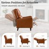 Arceso Faux Leather Push Back Recliner Chair, 20 Inch Upholstered Recliner Chairs,  Modern Pushback Recliner Chair for Bedroom, Living Room - 4 of 4