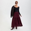 Women's Chiffon Tiered Maxi A-Line Skirt - A New Day™ Wine Red - 4 of 4