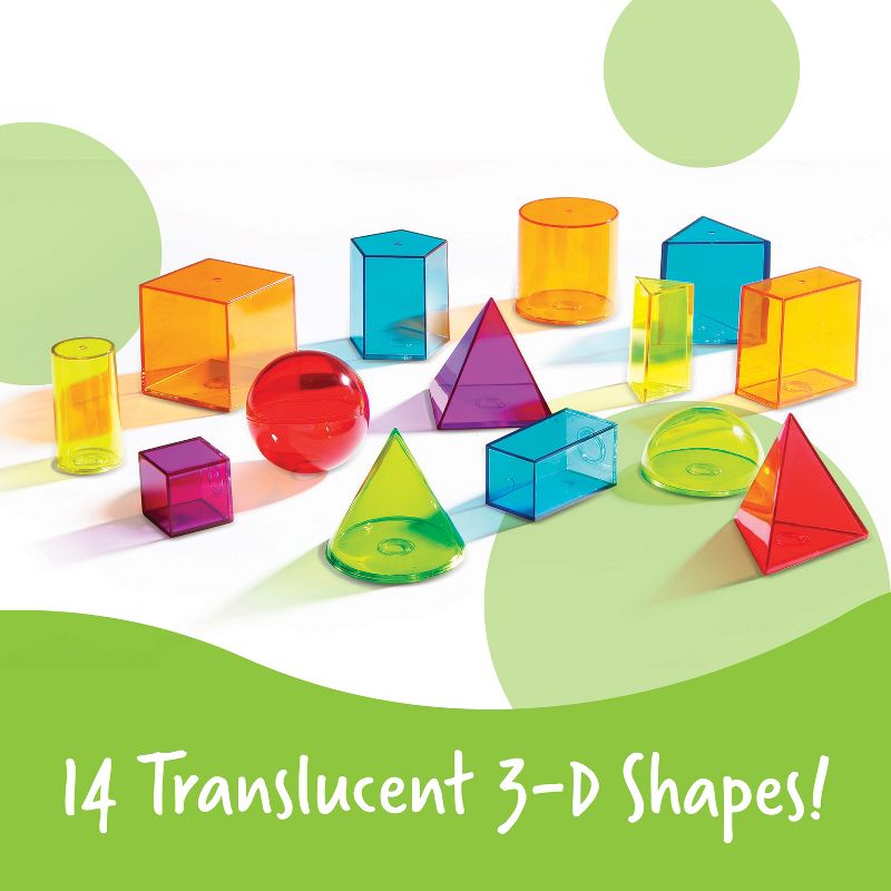 Learning Resources View-Thru Geometric Solids, 14 Pieces, Ages 8+, 2 of 7