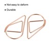 Unique Bargains Drop-Shaped Decorative Bookmark Metal Small Size Paper Clip 100 Pcs - 4 of 4