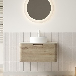 GDFStudio Winfough Modern Bathroom Vanity with Round Basin and Drawer - 1 of 4