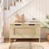 Storage Bench with Safety Hinge, Toy Chest with Flip Top for Playroom and Living Room - 2 of 4