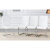 Sapphtopaz Minimalist Dining Chairs, PU Kitchen Chairs with Arched Metal Legs, High Resilience Accent Chairs for Dining Room - 2 of 4