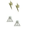 Harry Potter Lightning Deathly Hallows and Harry Potter Wand 3 Pack Earrings Set - 3 of 4