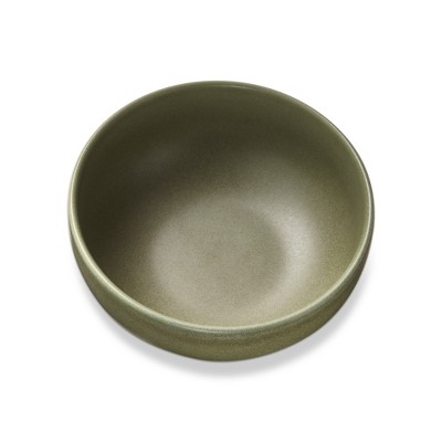 TAG Logan Dinner Salad Bowl Stoneware Dishwasher Safe Sage, 6.25 inch, 26 oz, Set 4