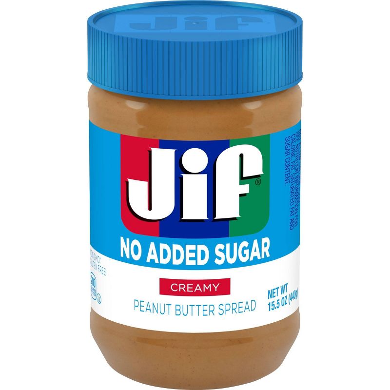 Jif No Added Sugar* Peanut Butter - 15.5oz, 1 of 10