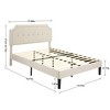 VECELO Modern Upholstered Bed Frame Wooden Platform Bed with Adjustable Headboard and Underbed Storage Space - 3 of 4