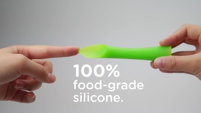Olababy 100% Silicone Soft-Tip Training Spoon for Baby LED Weaning 2Pack