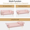 DOMETOUR 70.1 Inch Futon Sofa Bed for Living Room Bedroom, Convertible Sofa Bed Sleeper Loveseat with Armrests and 2 Pillows - 4 of 4