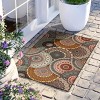 Bohemian Medallion Non-Slip Indoor Outdoor Area Rug by Blue Nile Mills - 2 of 4