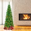 National Tree Company 7.5' First Traditions Pre-Lit Pencil Slim Rowan Artificial Christmas Tree Multicolor Lights - 2 of 3