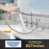 WOWOW Double Handle Bridge Kitchen Faucet with Side Sprayer in Brushed Nickel - 4 of 4