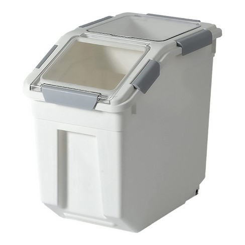 Hanamya 15 Liter Food Storage Lidded Container With Handle, Wheels, And ...