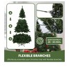 6ft/7.5ft/9ft Green Spruce Artificial Christmas Tree Artificial Pine Tree Metal Hinges, And Foldable Base with 880/2028 Branch Tips - 4 of 4