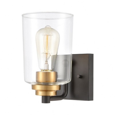 Elk Home Robins 1 - Light Vanity in  Matte Black/Brushed Brass