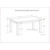 Sapphtopaz Dining Table Kitchen Table 60" Wooden Rectangular Dining Table with Wood Legs for Kitchen, Dining Room - 3 of 4