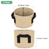 Unique Bargains Thickened Fabric Durable Handles Multipurpose Good Drainage Plant Grow Bags 5 Pcs - 3 of 4