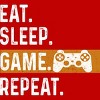 Men's Design By Humans Eat Sleep Game Repeat By MeowShop Tank Top - 2 of 2