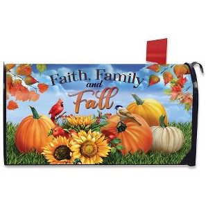 Briarwood Lane Mailbox Cover  - Standard Size - Faith Family and Fall For Fall Mailbox Cover - 1 of 2