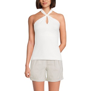 Lands' End Women's Slender Twist Front Halter Top - 1 of 4