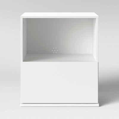 Photo 1 of 1 Drawer Modular Nightstand White - Room Essentials ** ITEM HAS SOME SCRATCHING FROM PRIOR USE ***