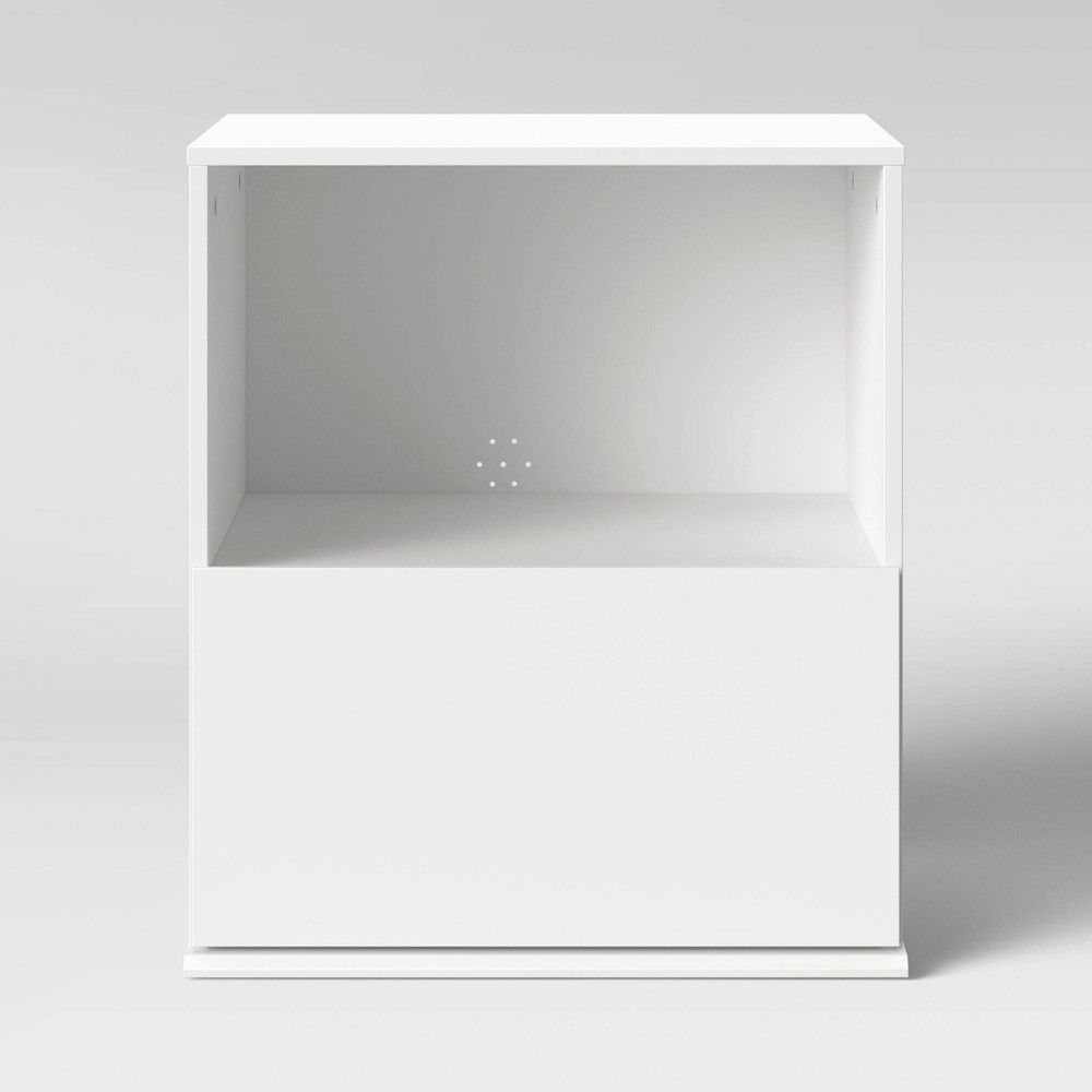 Photos - Storage Сabinet 1 Drawer Modular Nightstand White - Room Essentials™