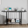 VECELO Couch Side & Console Table with 2 Outlets, 2 USB Ports and Extra Long 9.8 Feet Power Code, Sofa Behind - 3 of 4