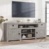 Farmhouse TV Stand for 80 Inch TVs,  with 4 Storage Drawers & 3 Open Shelf, Grey Television Consoles Stands for Living Room, Bedroom - 3 of 4