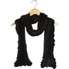 Pavilion Gift Company - Black - Ruffled Velvet Scarf - Sweaters and Shawls - 4 of 4