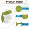 Unique Bargains Polyester Elastic Running Sports Workout Head Ties Sweatbands 3 Pcs Dark Green - 3 of 3