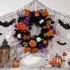 Northlight Jack-O-Lantern in Witches Hat Halloween Pine Wreath, 24-Inch, Unlit - 2 of 3