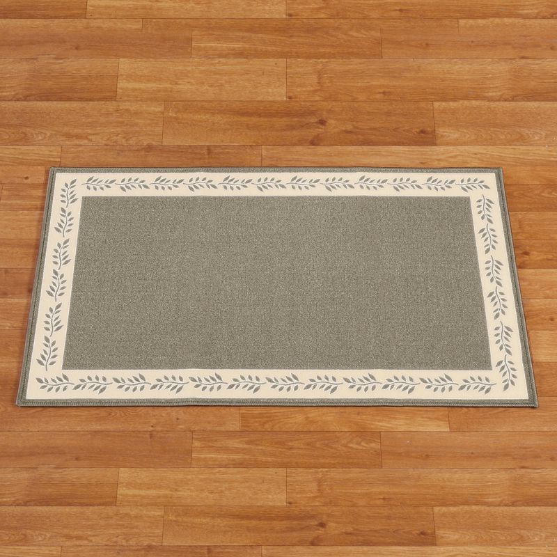 Collections Etc Leaf Border Accent Rug, 2 of 5