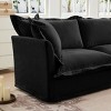 Slipcovered Sectional Sofa, 2 Seater Sofa with Removable Cover, Sofa with Convertible Ottoman, Chenille Fabric Sectional Sofas-Cuddlewood - 3 of 4
